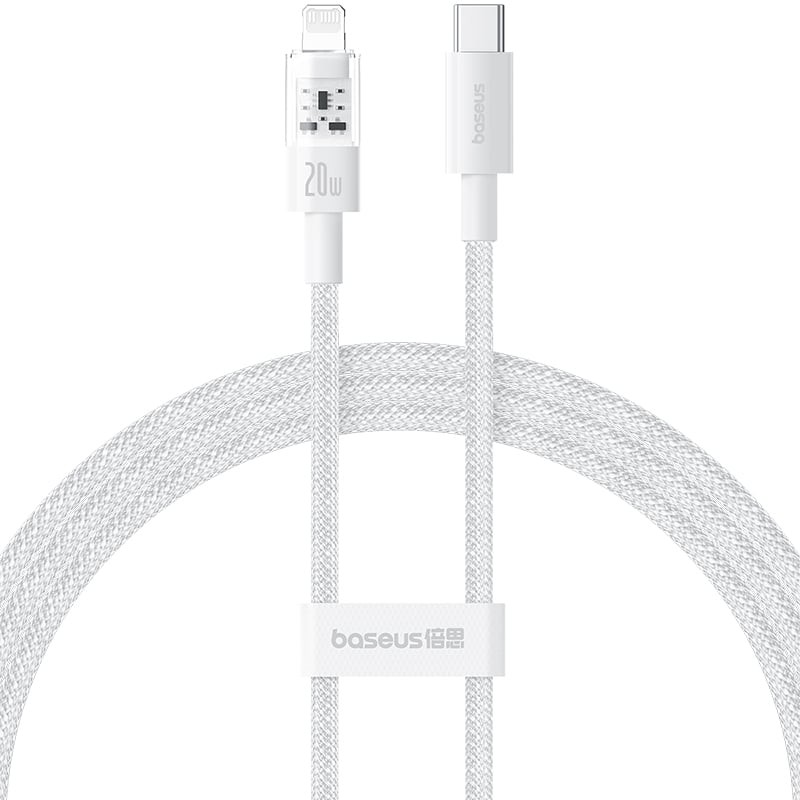 Buy Baseus Cable Lightning to USB-C Gem Series - 2.0m 20W White in Cyprus, Nicosia, Limassol, Larnaka, Pafos