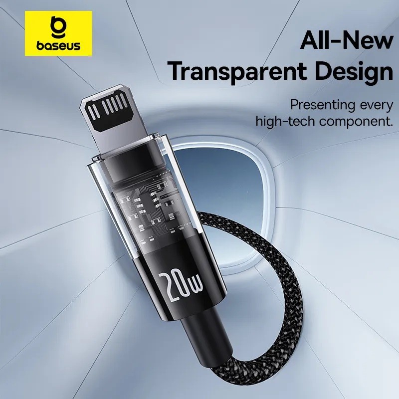 Buy Baseus Cable Lightning to USB-C Gem Series - 2.0m 20W White in Cyprus, Nicosia, Limassol, Larnaka, Pafos