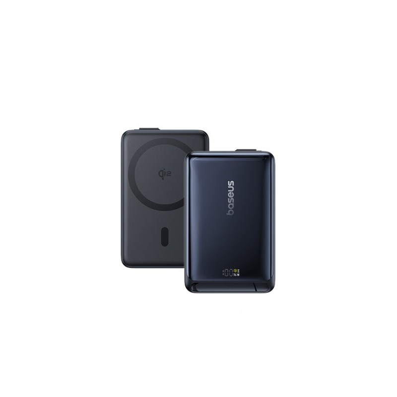 Buy Baseus Powerbank - Wireless 45W 10000mAh NOMOS Qi2-Stand Black in Cyprus, Nicosia, Limassol, Larnaka, Pafos