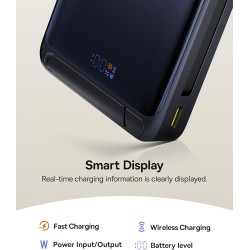 Buy Baseus Powerbank - Wireless 45W 10000mAh NOMOS Qi2-Stand Black in Cyprus, Nicosia, Limassol, Larnaka, Pafos
