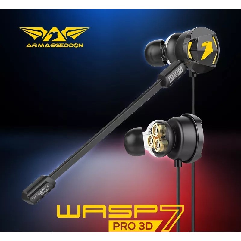 Buy Armaggeddon Earphones - Wasp 7 Pro - 3D Gaming Earphones, Triple Neodymium D... in Cyprus, Nicosia, Limassol, Larnaka, Pafos