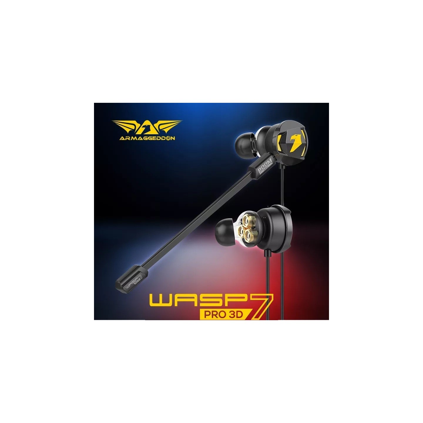 Armaggeddon Earphones - Wasp 7 Pro - 3D Gaming Earphones, Triple Neodymium Driver — Buy in Cyprus with Fast Delivery