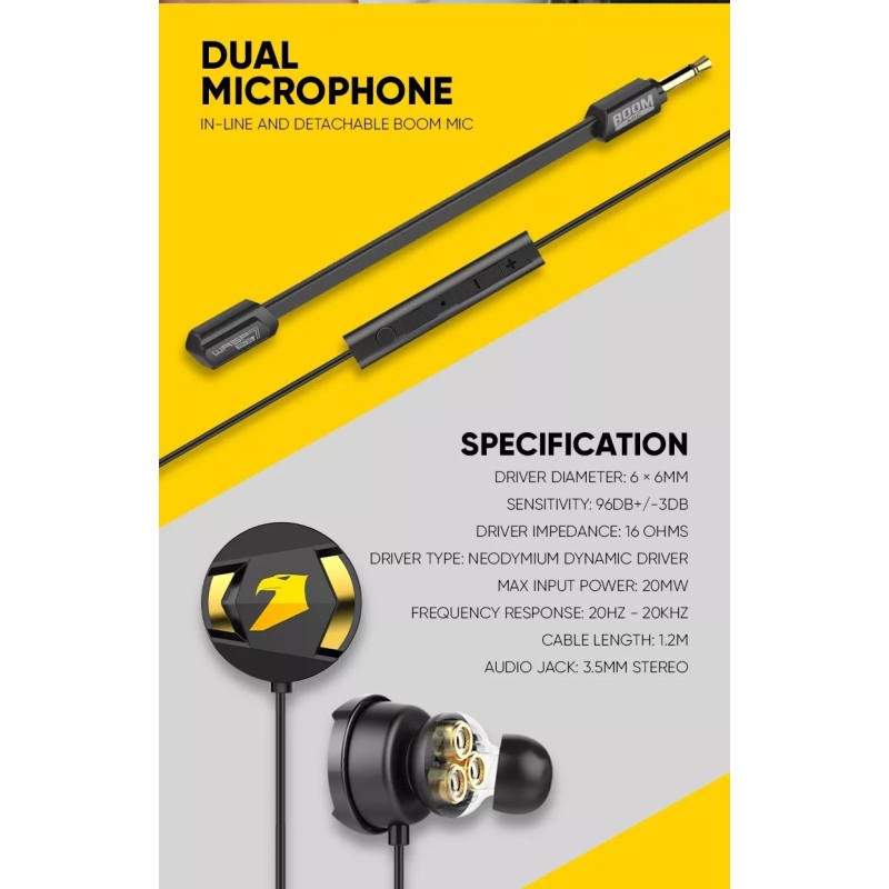 Buy Armaggeddon Earphones - Wasp 7 Pro - 3D Gaming Earphones, Triple Neodymium D... in Cyprus, Nicosia, Limassol, Larnaka, Pafos