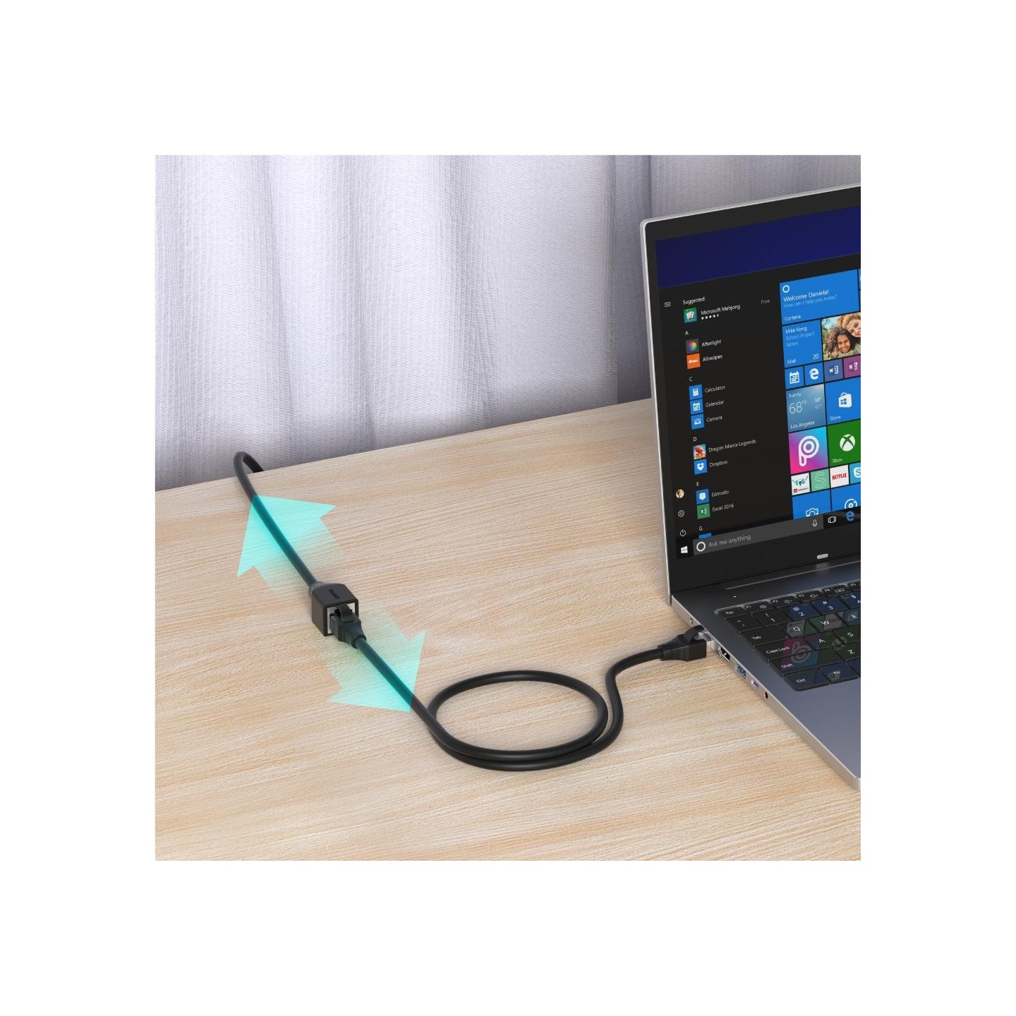 Unitek CAT6 M-F Extension Cable - C1896BK-5M - CAT6 M-F Extension Cable 5.0m — Buy in Cyprus with Fast Delivery