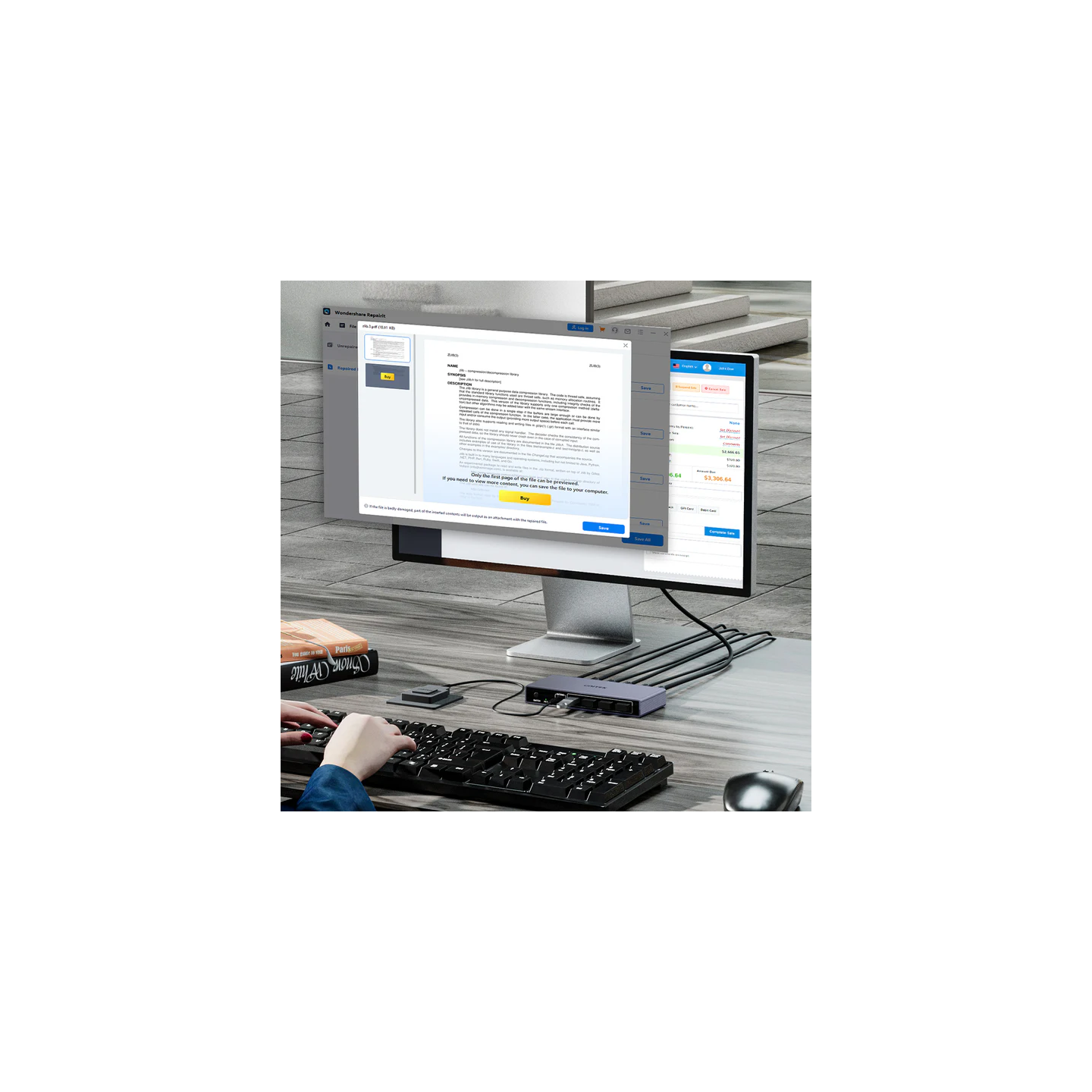 Unitek KVM DisplayPort Switch 2-1 8K60Hz with 4-Port USB 3.0 - V1310A - KVM DisplayPort Switch 2-1 8K60Hz with 4-Port USB 3.0