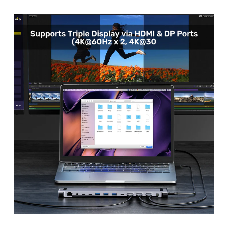 Buy Unitek USB-C Docking Station & 2-Port KVM 10Gbps Triple Display - D1106A - C... in Cyprus, Nicosia, Limassol, Larnaka, Pafos
