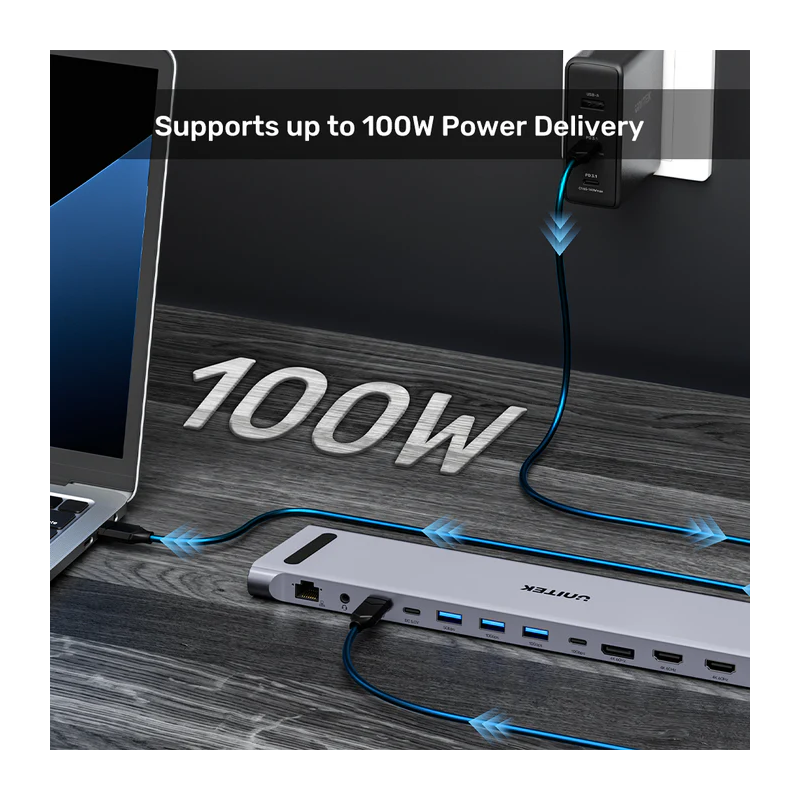 Buy Unitek USB-C Docking Station & 2-Port KVM 10Gbps Triple Display - D1106A - C... in Cyprus, Nicosia, Limassol, Larnaka, Pafos