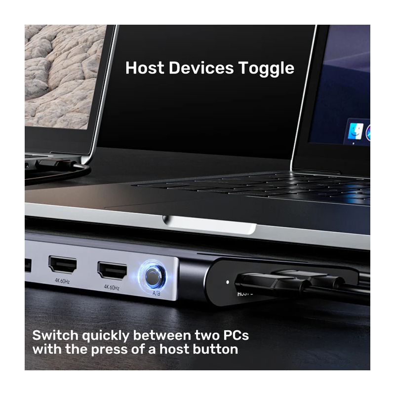 Buy Unitek USB-C Docking Station & 2-Port KVM 10Gbps Triple Display - D1106A - C... in Cyprus, Nicosia, Limassol, Larnaka, Pafos