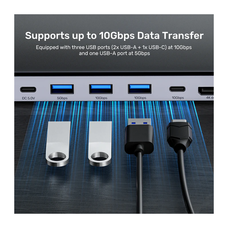 Buy Unitek USB-C Docking Station & 2-Port KVM 10Gbps Triple Display - D1106A - C... in Cyprus, Nicosia, Limassol, Larnaka, Pafos