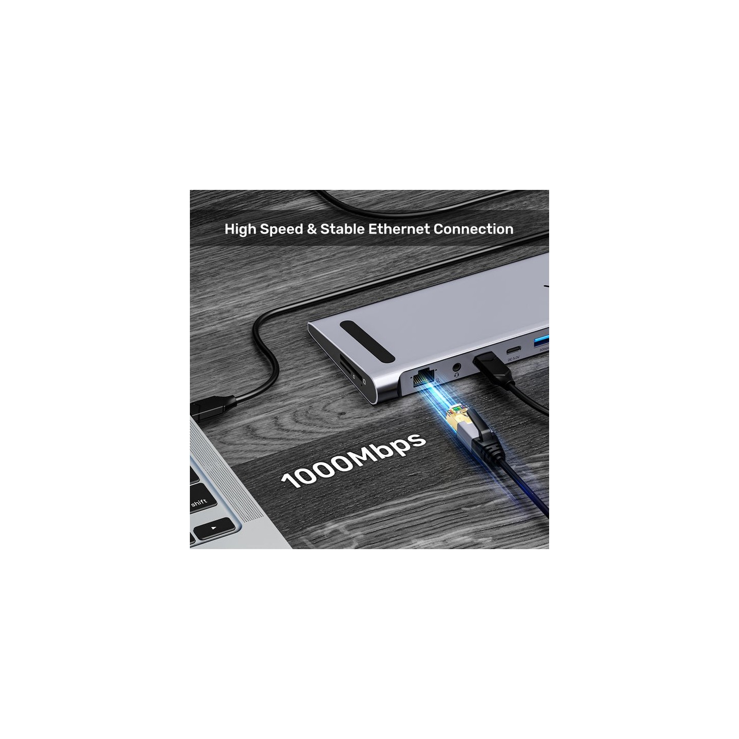 Unitek D1106A USB-C KVM Docking Station Triple 4K Display 100W PD — Armenius Store Cyprus