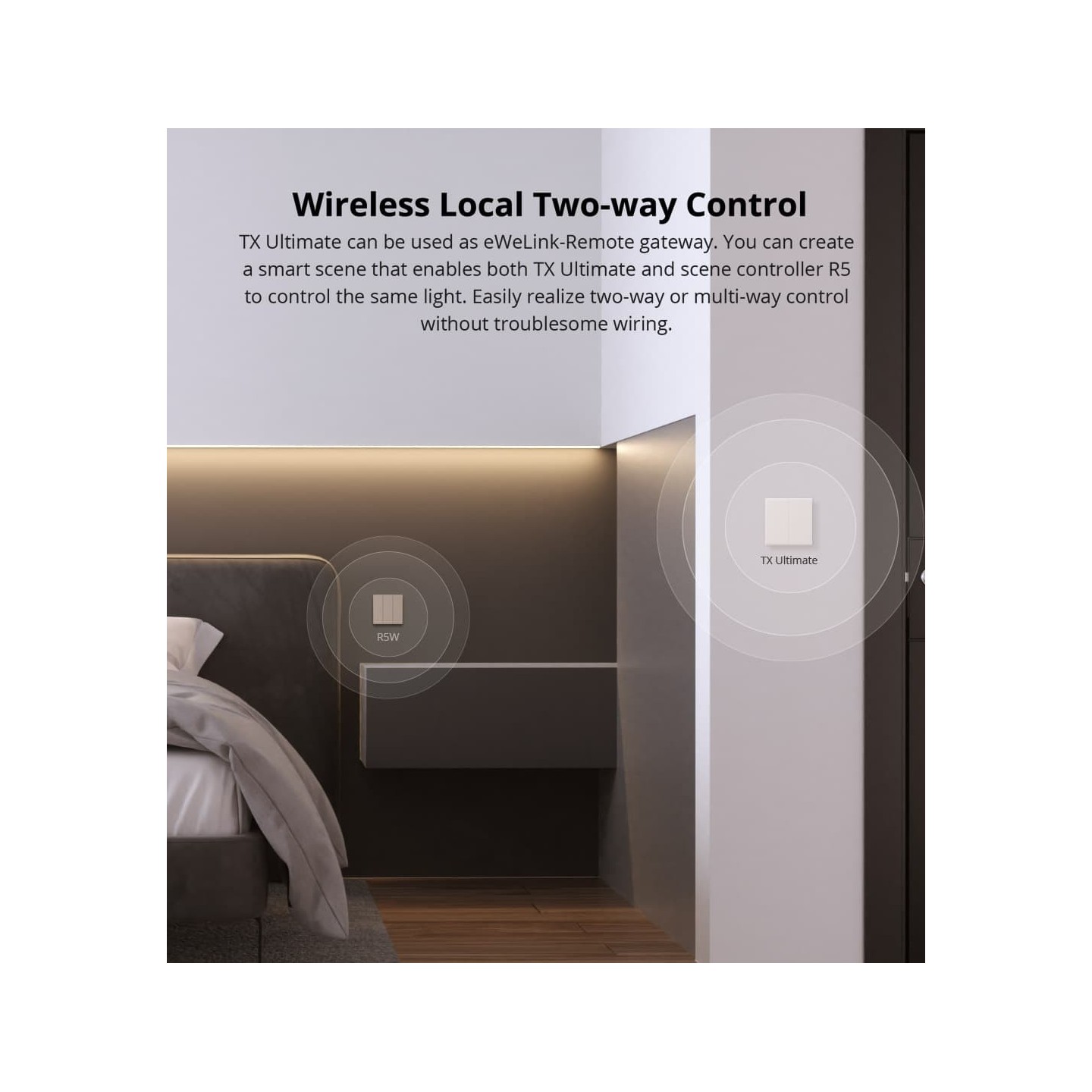 Sonoff Smart Wall Touch Switch - T52C-WiFi - 2-Button White — Buy in Cyprus with Fast Delivery