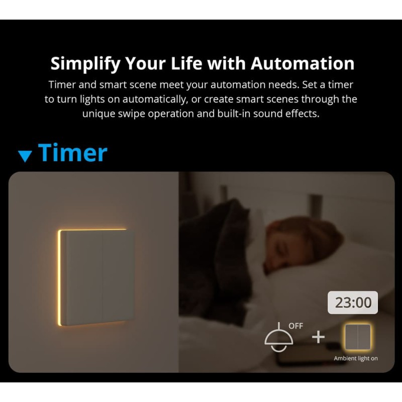 Buy Sonoff Smart Wall Touch Switch - T52C-WiFi - 2-Button White in Cyprus, Nicosia, Limassol, Larnaka, Pafos