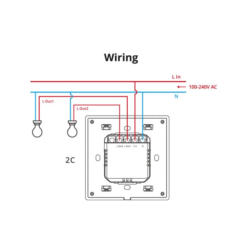 Buy Sonoff Smart Wall Touch Switch - T52C-WiFi - 2-Button White in Cyprus, Nicosia, Limassol, Larnaka, Pafos