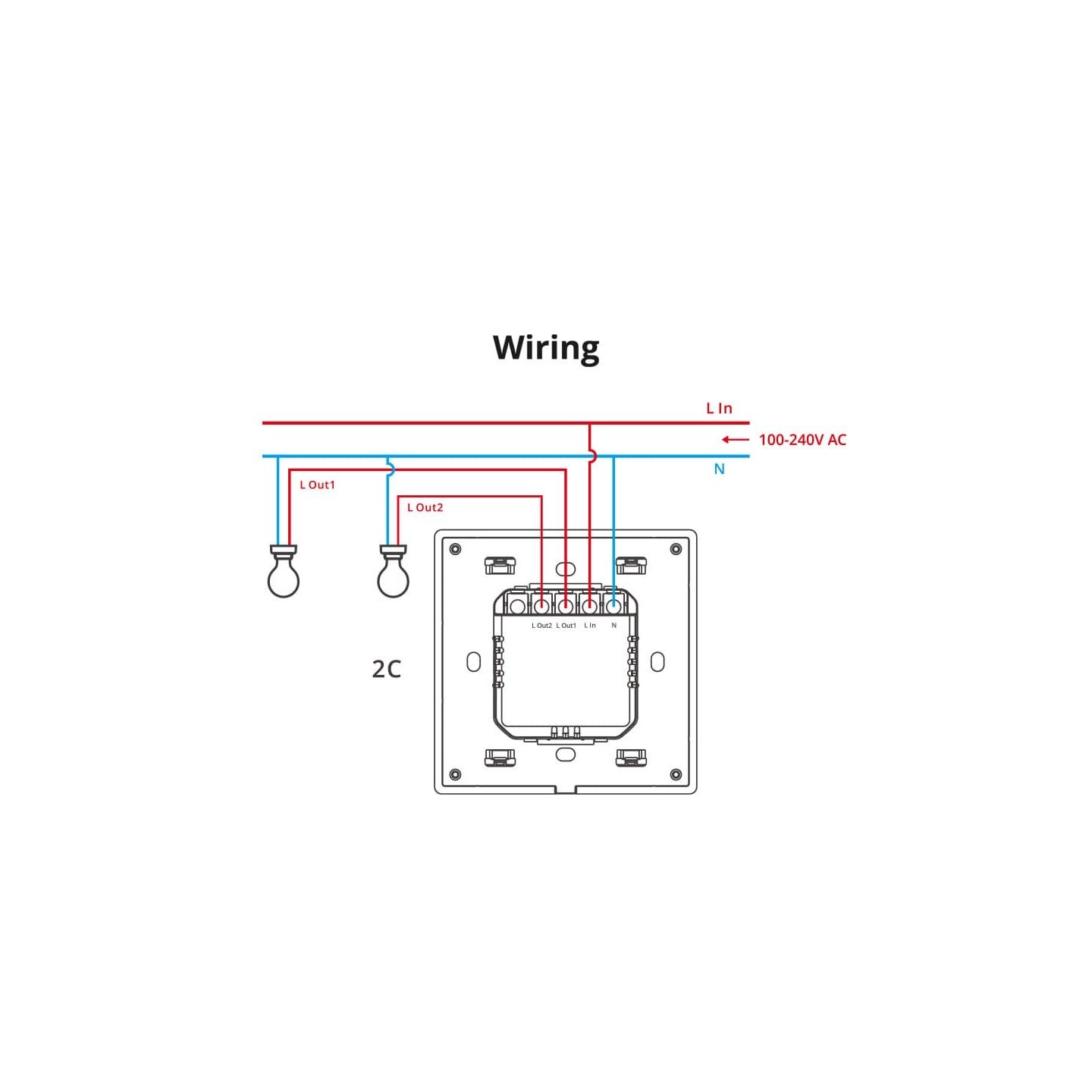 Sonoff Smart Wall Touch Switch - T52C-WiFi - 2-Button White — Buy in Cyprus with Fast Delivery