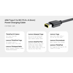 Buy Unitek UCL USB-C to DC Cable - C14115BK - 1.8m 65W for Lenovo 11x4.5mm in Cyprus, Nicosia, Limassol, Larnaka, Pafos