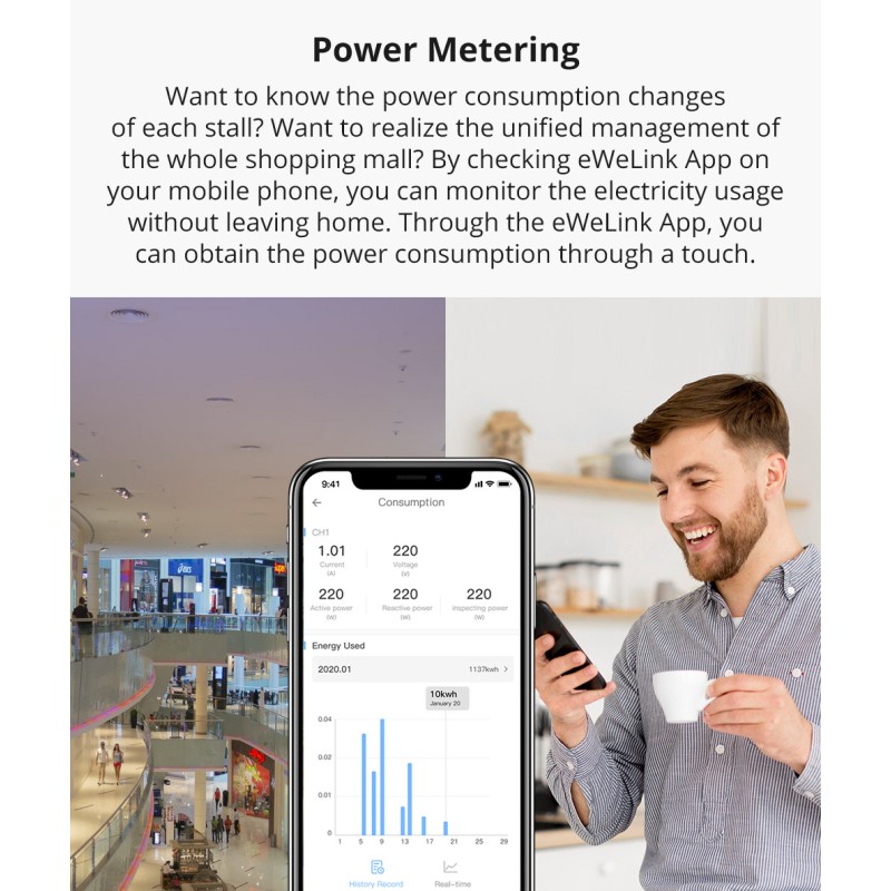 Buy Sonoff Wifi Smart Stackable Power Meter - SPM-Main - Wifi, Smart, Stackable in Cyprus, Nicosia, Limassol, Larnaka, Pafos