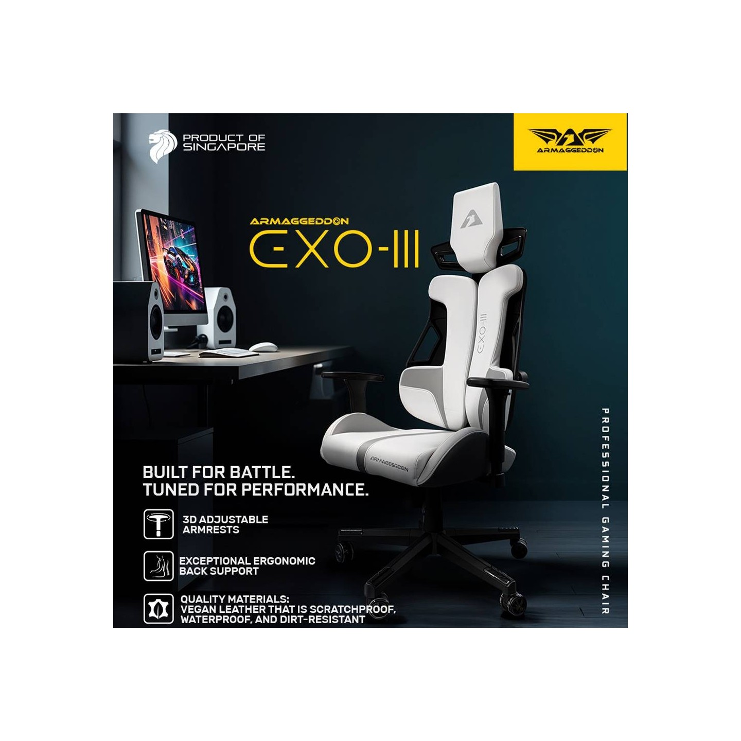 Armaggeddon EXO-III PU Leather Gaming Chair - Gravity (Boxed) — Buy in Cyprus with Fast Delivery