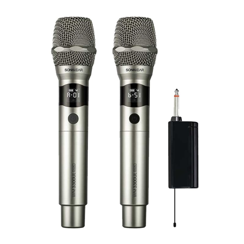 Buy SonicGear Microphone Wireless - WM 3000UL - 2xHandsets DUAL Palladium in Cyprus, Nicosia, Limassol, Larnaka, Pafos