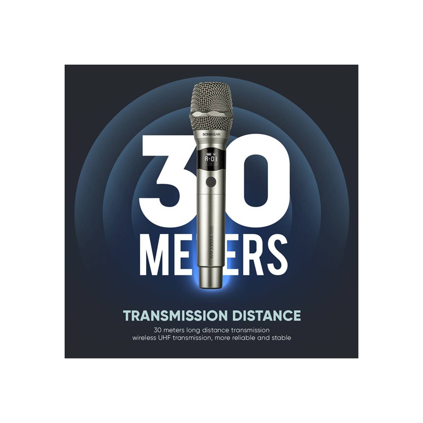 SonicGear Microphone Wireless - WM 3000UL - 2xHandsets DUAL Palladium — Buy in Cyprus with Fast Delivery