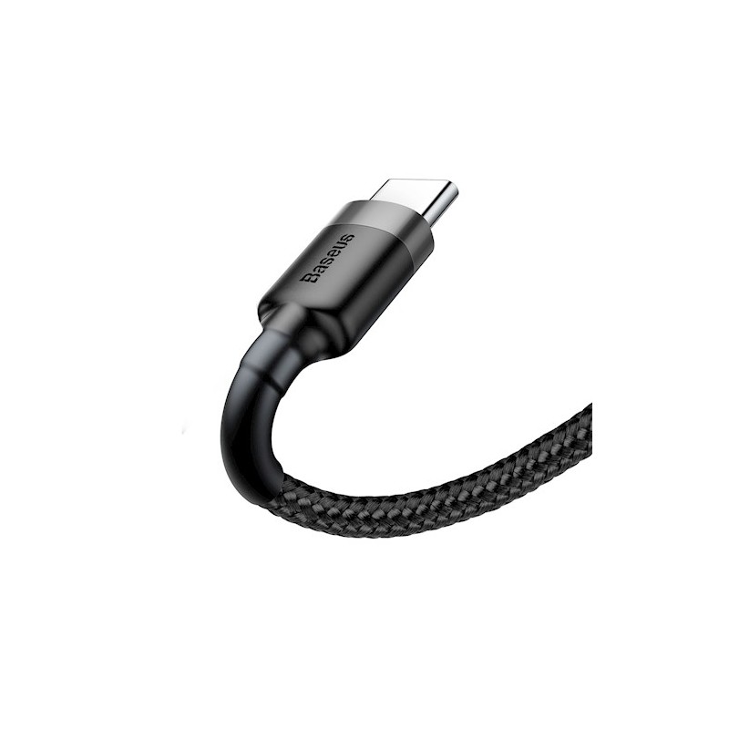 Buy Baseus Cafule Braided Type-C Cable - 3.0A 0.5m Grey in Cyprus, Nicosia, Limassol, Larnaka, Pafos