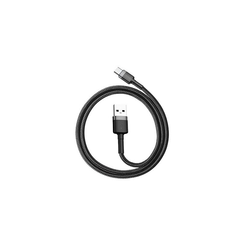 Buy Baseus Cafule Braided Type-C Cable - 3.0A 0.5m Grey in Cyprus, Nicosia, Limassol, Larnaka, Pafos