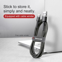 Buy Baseus Cafule Braided Type-C Cable - 3.0A 0.5m Grey in Cyprus, Nicosia, Limassol, Larnaka, Pafos