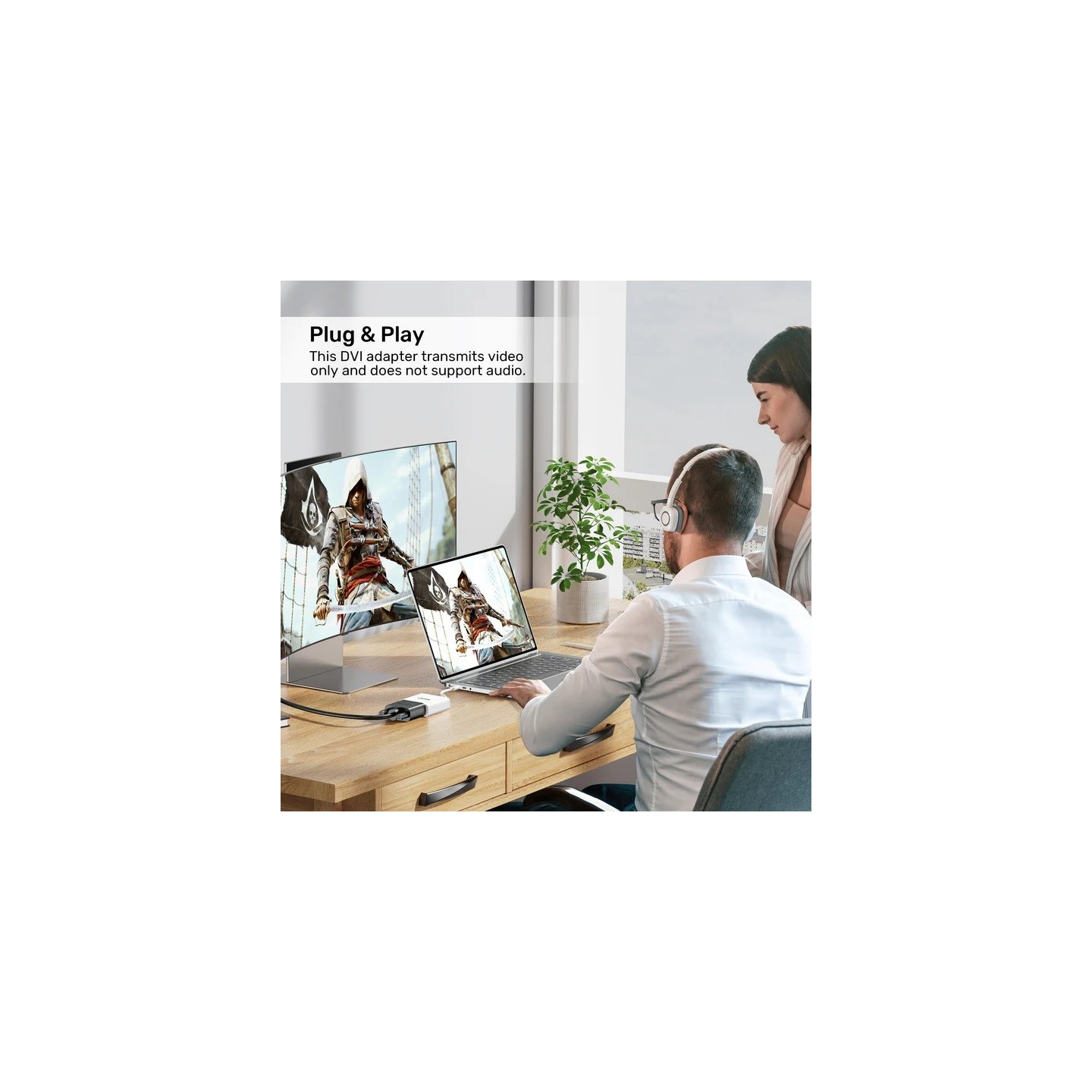 Unitek Converter USB-C to DVI Adapter - V1429A — Buy in Cyprus with Fast Delivery