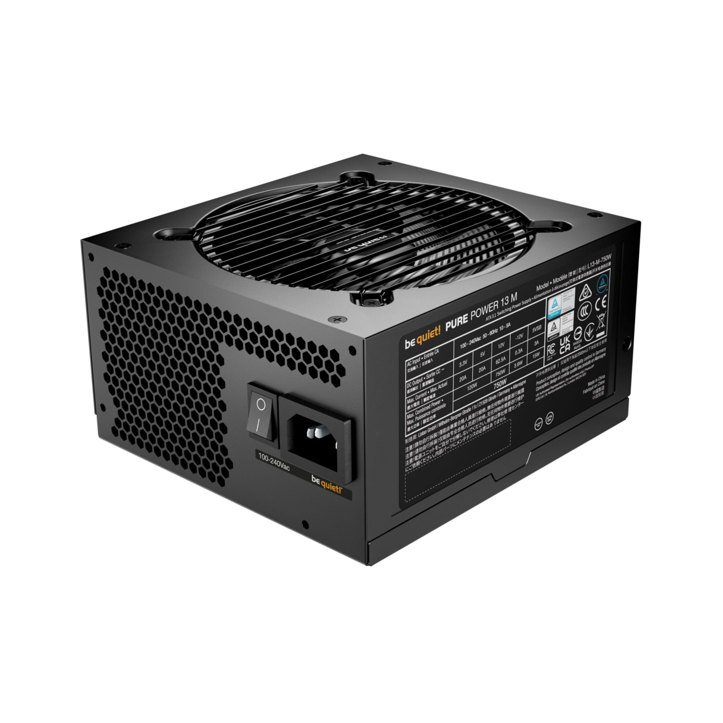 be quiet! Pure Power 13 M 750W - BP026EU - Fully-Modular, 80 PLUS Gold, ATX 3.1 (Boxed) — Buy in Cyprus with Fast Delivery