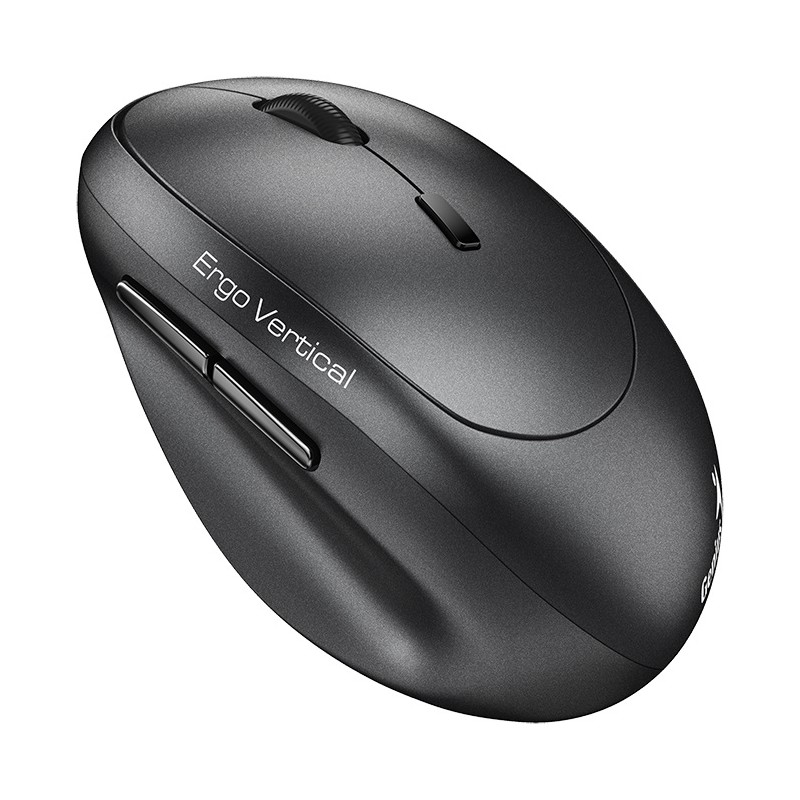 Genius Ergo 8350S Ergonomic Wireless Vertical Silent Mouse BT+2.4GHz - Dark Gray (Boxed) — Buy in Cyprus with Fast Delivery