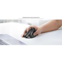Genius Ergo 8350S Ergonomic Wireless Vertical Silent Mouse BT+2.4GHz - Dark Gray (Boxed) — Buy in Cyprus with Fast Delivery