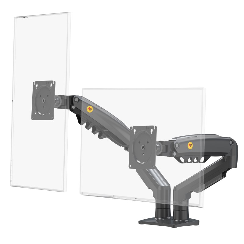 NBMounts F160 Dual Arm Gas Desk Monitor Mount (Boxed) — Buy in Cyprus with Fast Delivery