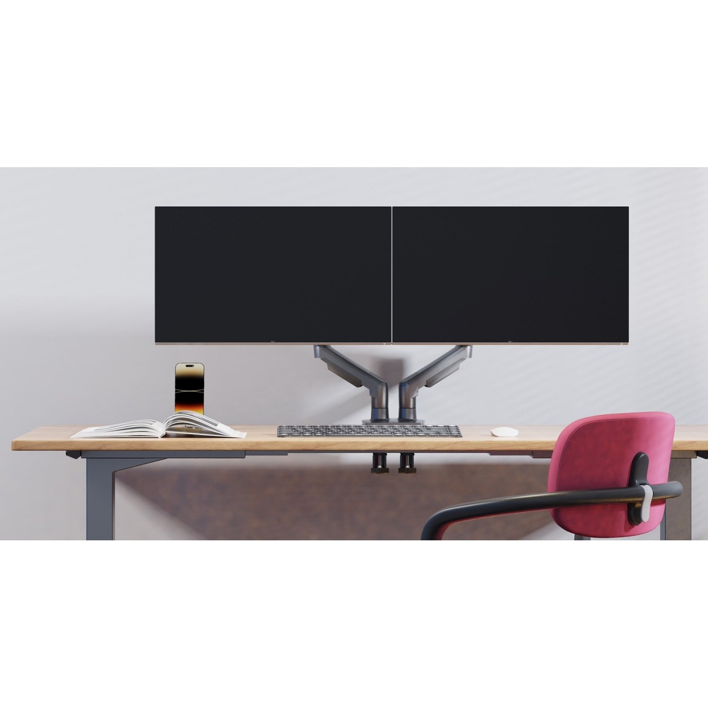 NBMounts F160 Dual Arm Gas Desk Monitor Mount (Boxed) — Buy in Cyprus with Fast Delivery