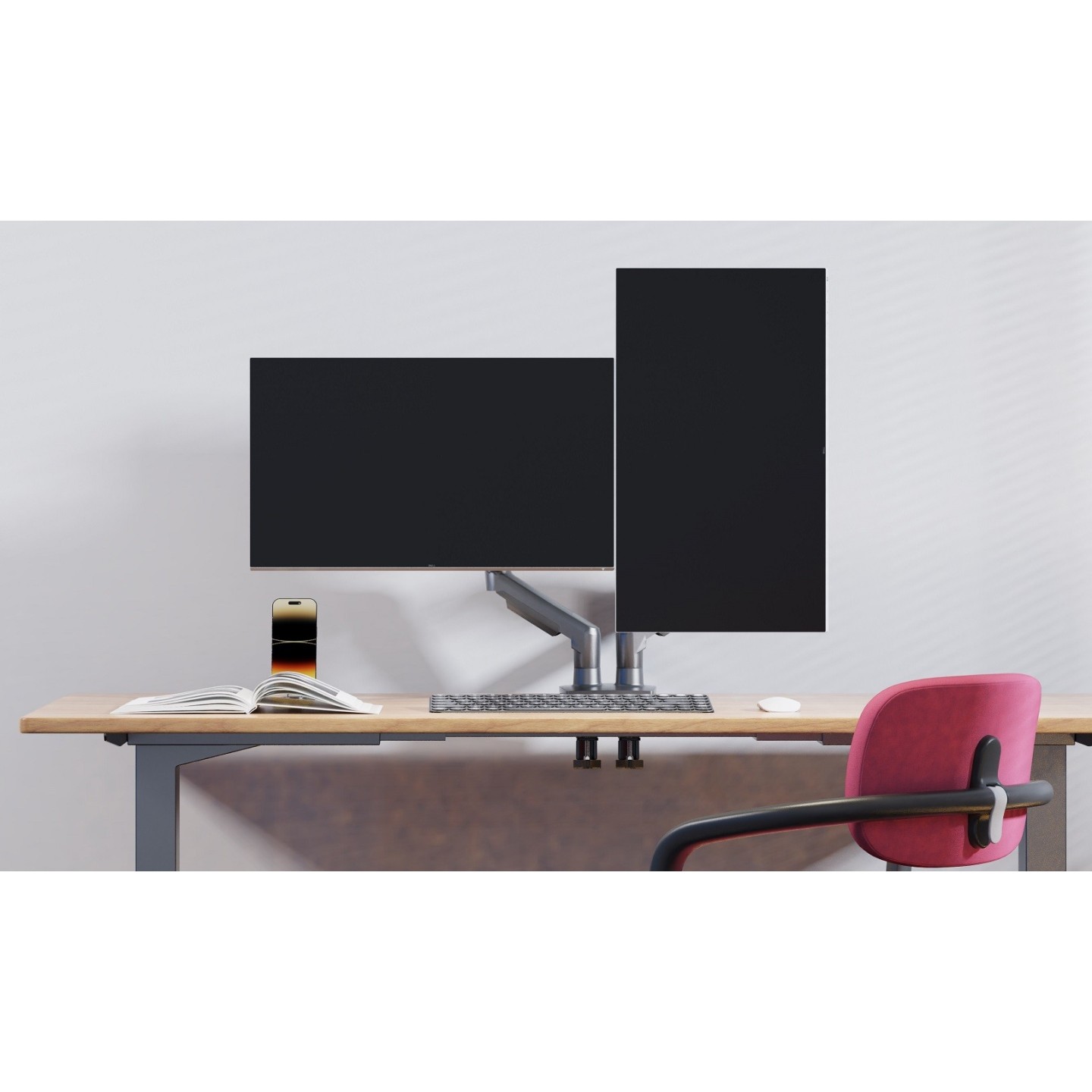 NBMounts F160 Dual Arm Gas Desk Monitor Mount (Boxed) — Buy in Cyprus with Fast Delivery