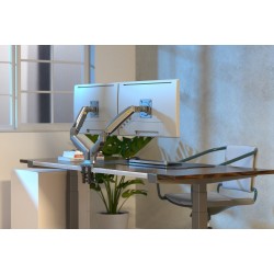 Buy NBMounts Dual Arm Gas Desk Monitor Mount - F160 - updated version in Cyprus, Nicosia, Limassol, Larnaka, Pafos