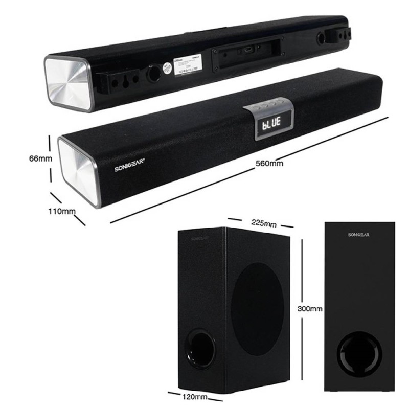 Buy SonicGear SONICBAR - 5300BT - 140W Soundbar with Wireless SubWoofer BT & HDMI in Cyprus, Nicosia, Limassol, Larnaka, Pafos