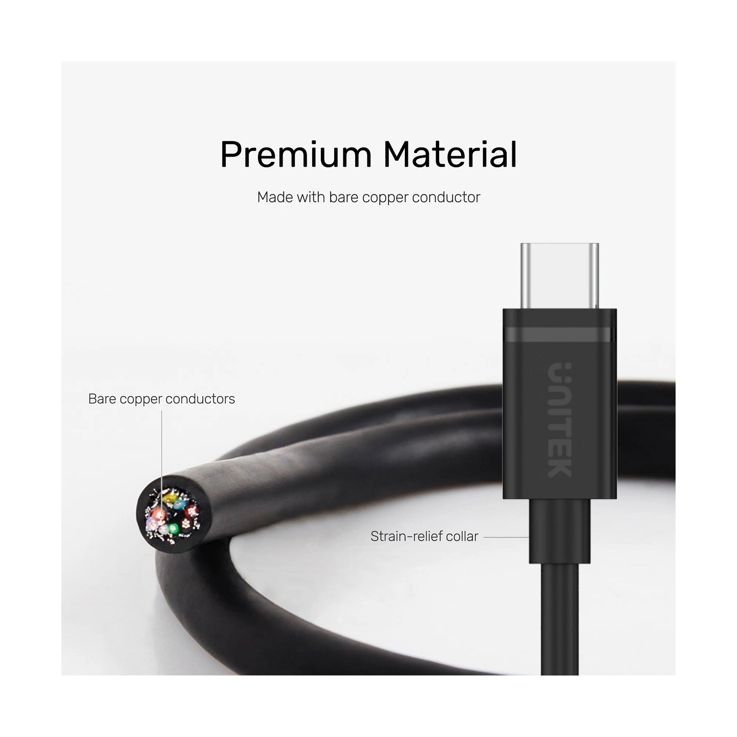 Unitek Y-C473BK USB-C 2.0 to Micro USB Cable 1m Black (Boxed) — Buy in Cyprus with Fast Delivery