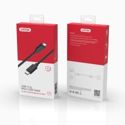 Buy Unitek MC USB-C 2.0 to Micro USB Cable - Y-C473BK - 1.0m in Cyprus, Nicosia, Limassol, Larnaka, Pafos