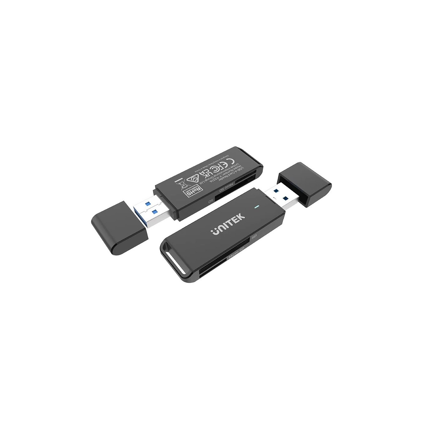 Unitek USB-A 3.0 to Micro SD SD Card Reader - Y-9327A - USB-A 3.0 to Micro SD SD Card Reader