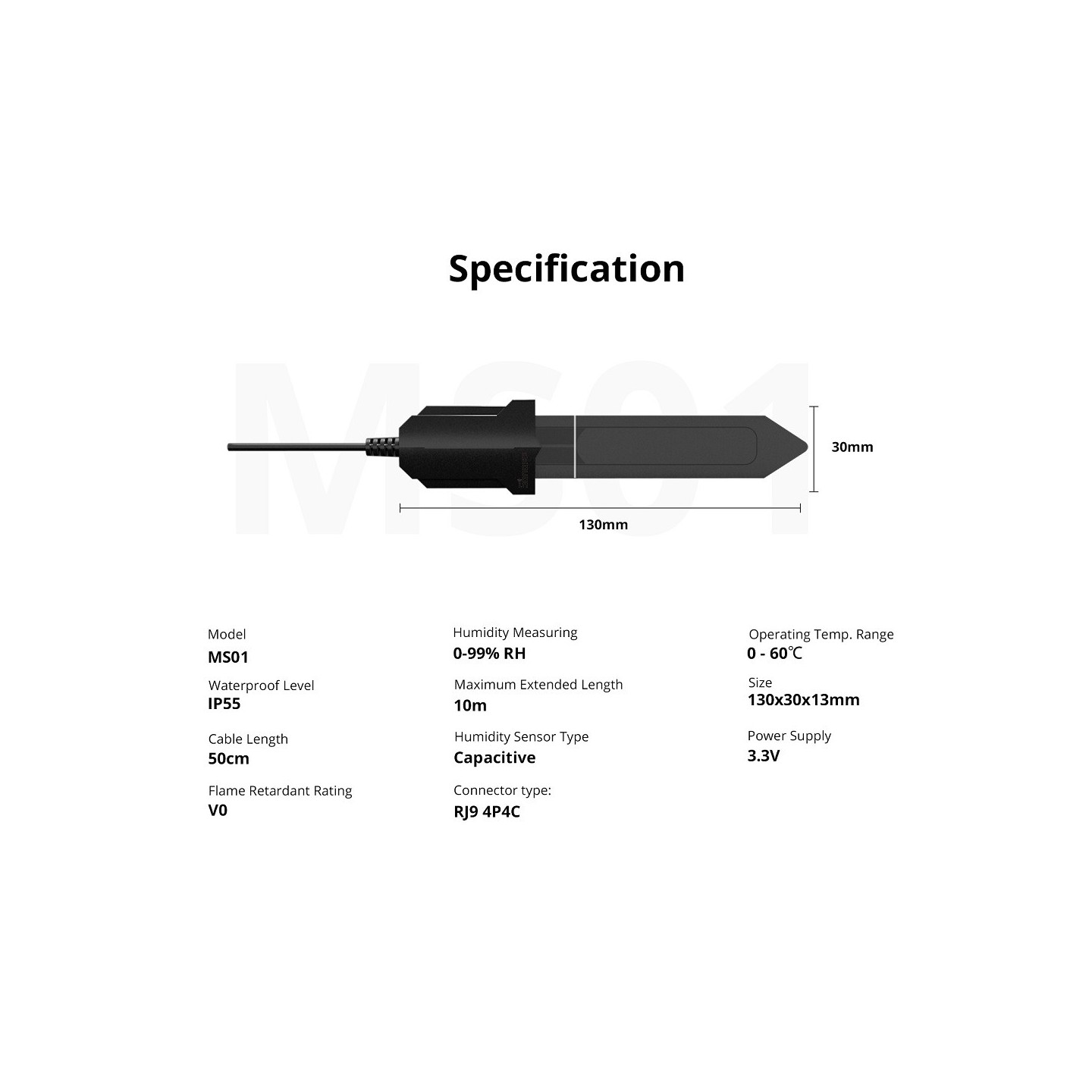 Sonoff Smart Sensor Soil Moisture - MS01 — Buy in Cyprus with Fast Delivery