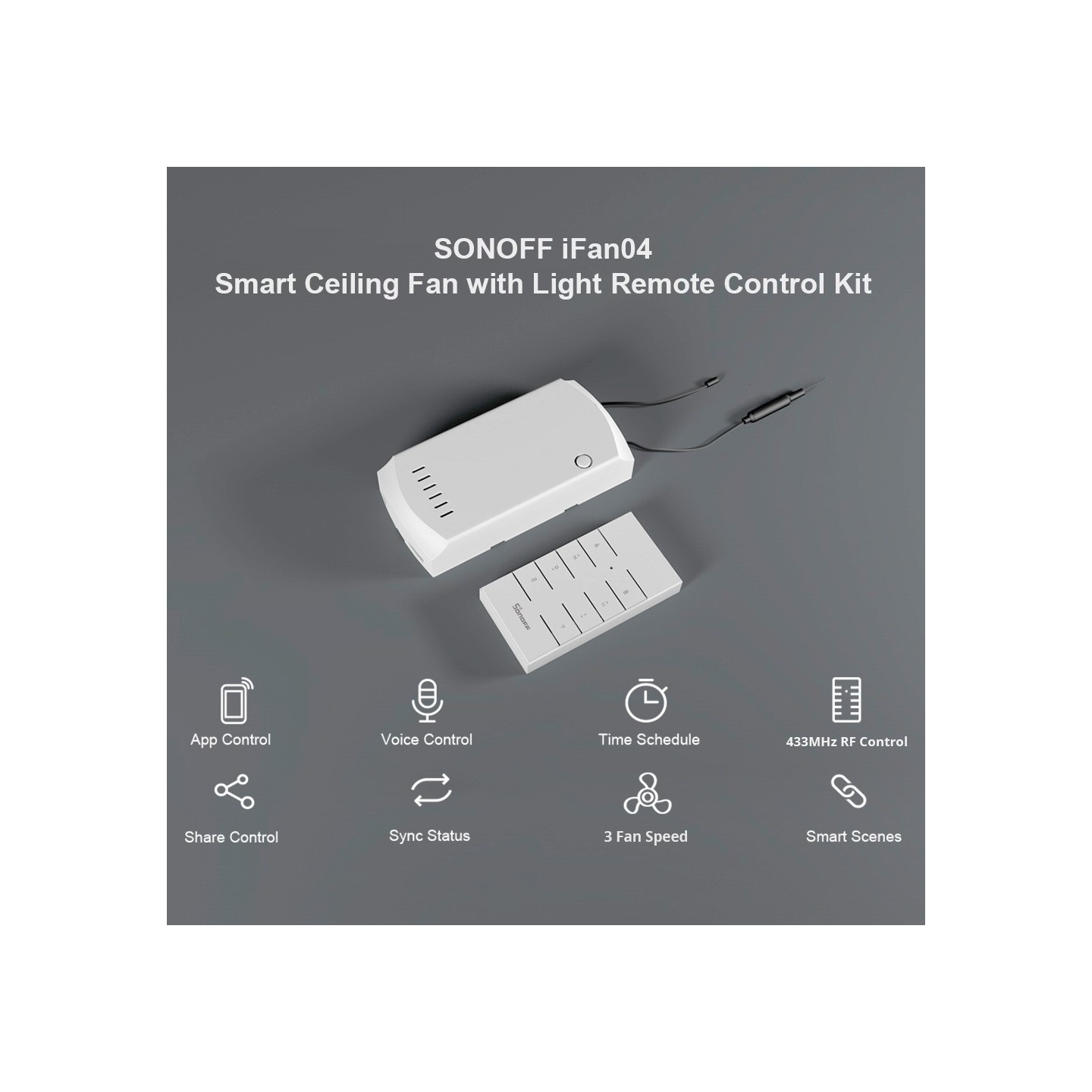 Sonoff WiFi Smart Ceiling Fan-Light Controller - IFAN04 - 3A — Buy in Cyprus with Fast Delivery