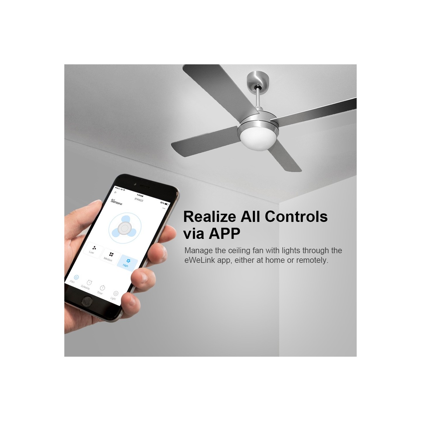 Sonoff WiFi Smart Ceiling Fan-Light Controller - IFAN04 - 3A — Buy in Cyprus with Fast Delivery