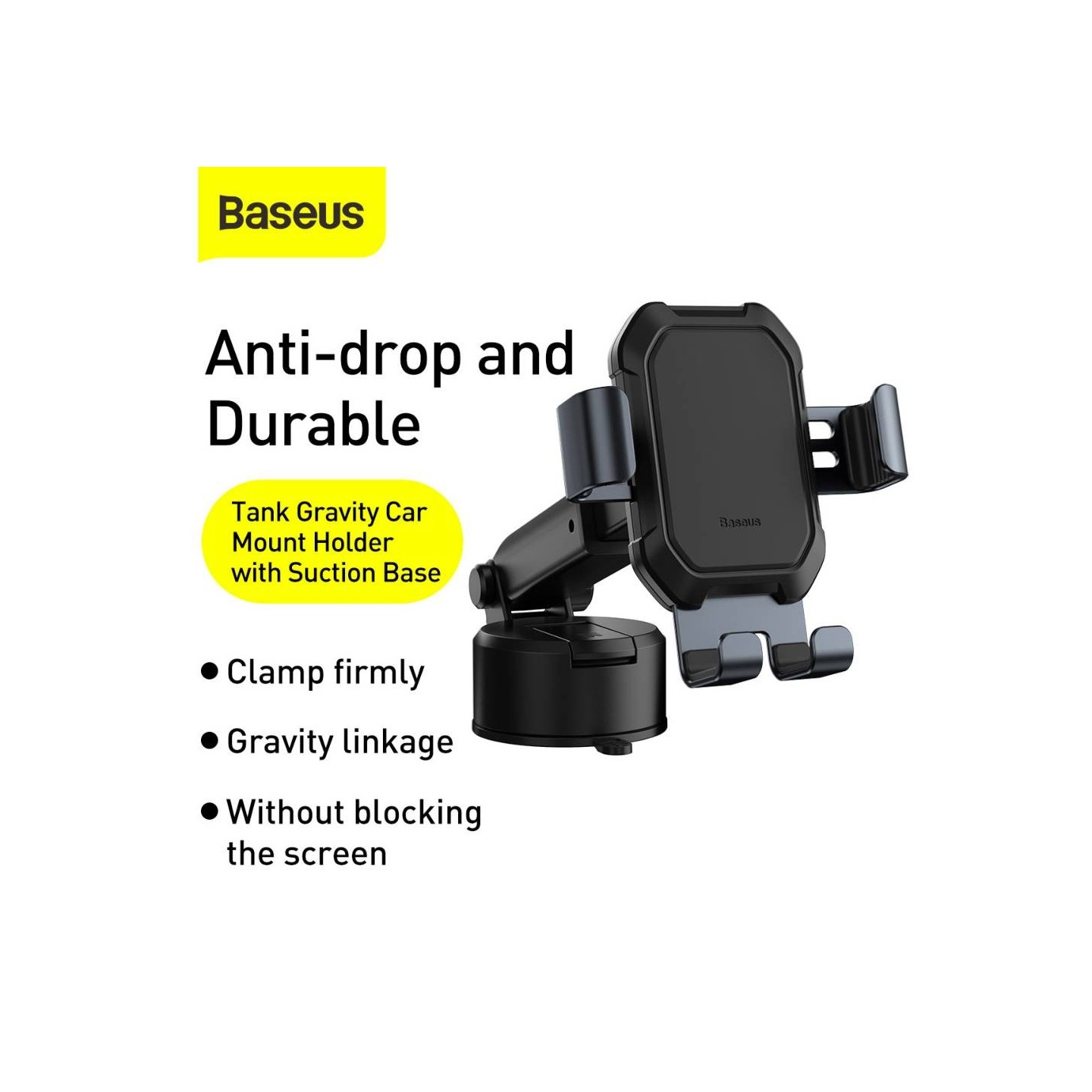 Baseus Tank Gravity Car Mount Holder with Suction Base - Tank Gravity, Suction Base — Buy in Cyprus with Fast Delivery