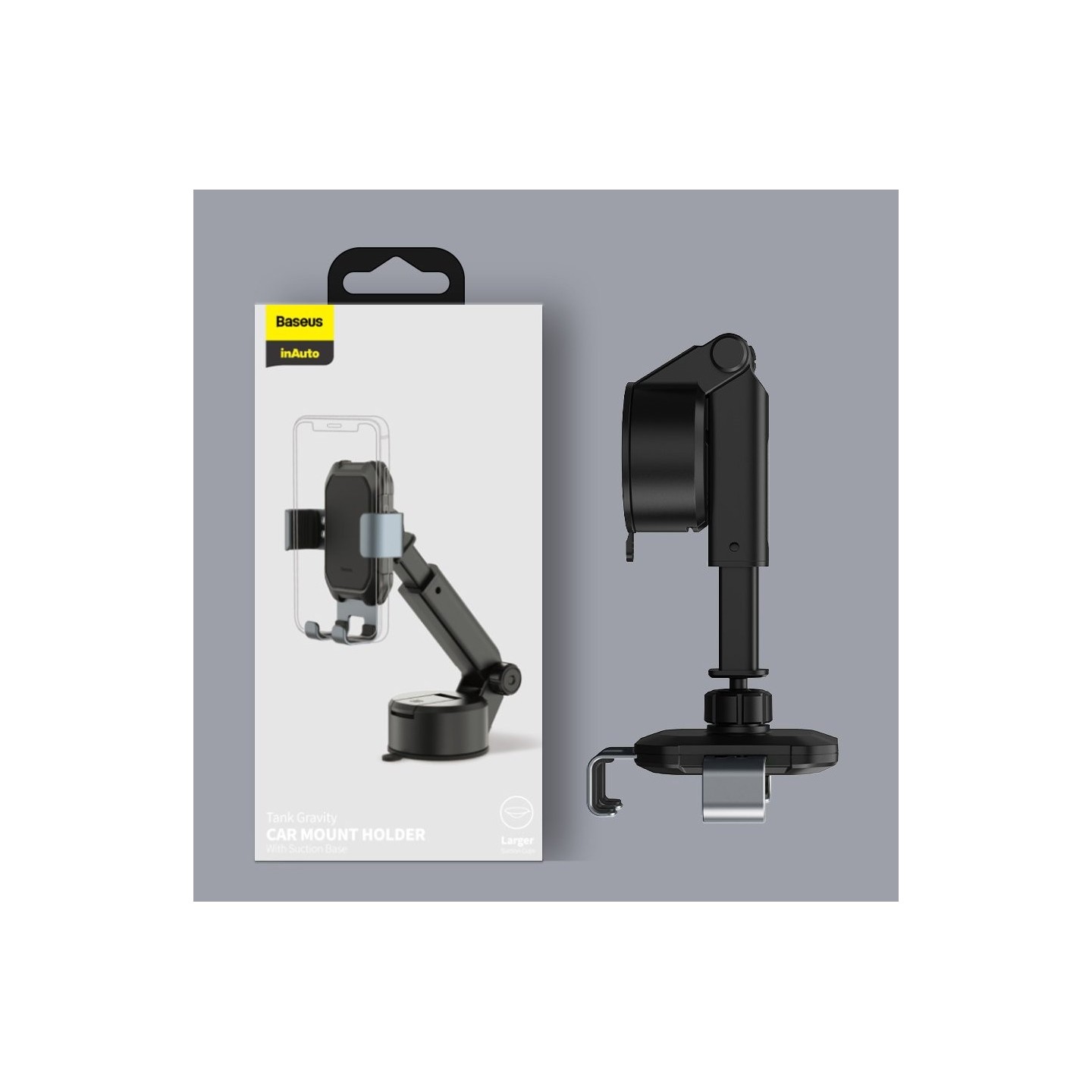 Baseus Tank Gravity Car Mount Holder with Suction Base - Tank Gravity, Suction Base — Buy in Cyprus with Fast Delivery