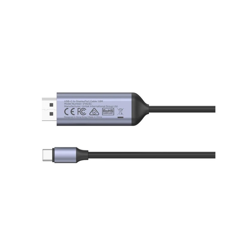 Buy Unitek Converter - V1423C - USB-C to DP1.4 Cable 8K60Hz 1.8m in Cyprus, Nicosia, Limassol, Larnaka, Pafos