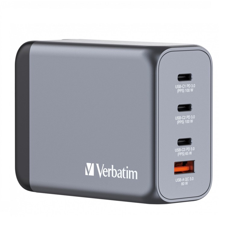 Buy Verbatim GaN Charger 4 Port 200W USB A C - GNC-200 - (EU UK US) in Cyprus, Nicosia, Limassol, Larnaka, Pafos
