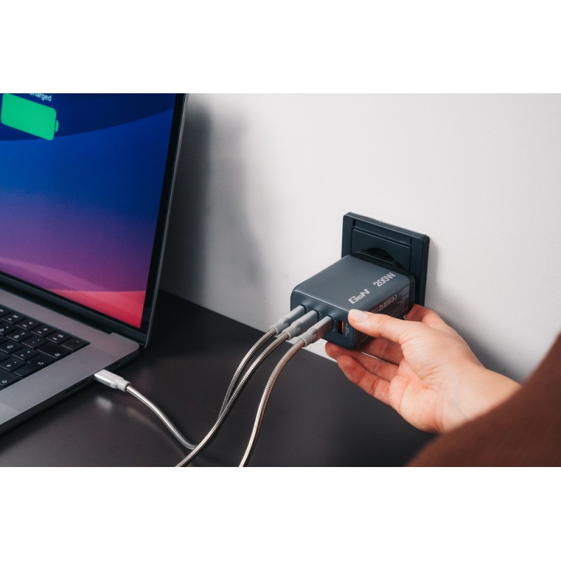 Buy Verbatim GaN Charger 4 Port 200W USB A C - GNC-200 - (EU UK US) in Cyprus, Nicosia, Limassol, Larnaka, Pafos