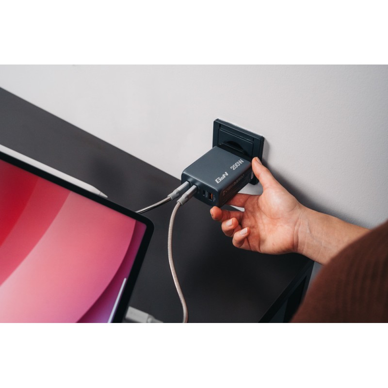 Buy Verbatim GaN Charger 4 Port 200W USB A C - GNC-200 - (EU UK US) in Cyprus, Nicosia, Limassol, Larnaka, Pafos