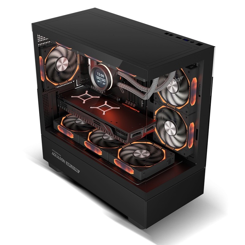 Buy Armaggeddon Gaming Case - M-ATX AQUARON DUPLEX PRO Black (420mm VGA) in Cyprus, Nicosia, Limassol, Larnaka, Pafos