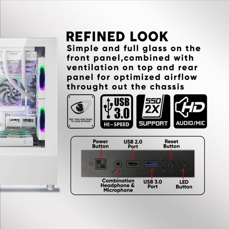 Armaggeddon Aquaron Duplex Pro mATX Dual-Chamber Case Black 420mm (Boxed) — Buy in Cyprus with Fast Delivery