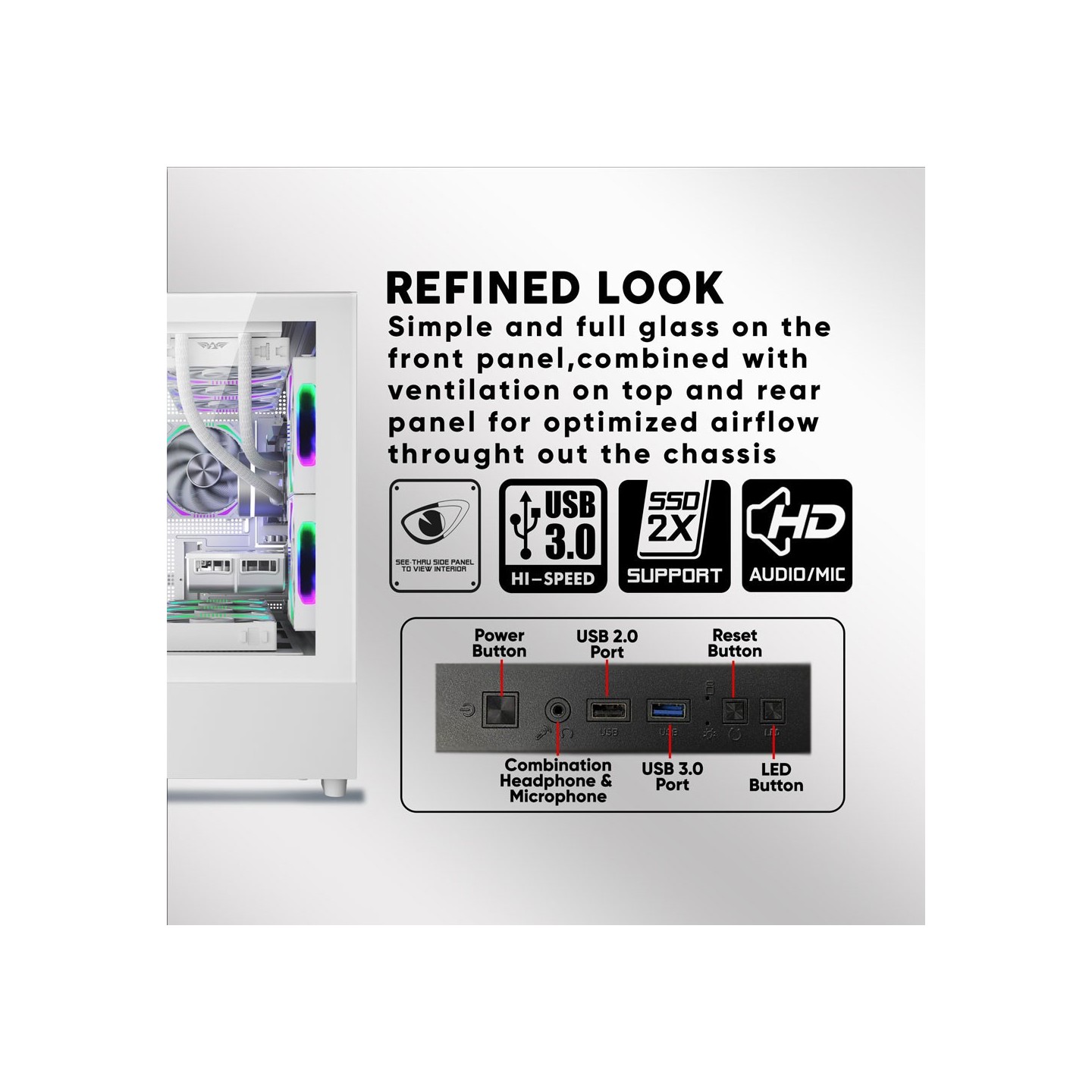 Armaggeddon Aquaron Duplex Pro mATX Dual-Chamber Case Black 420mm (Boxed) — Buy in Cyprus with Fast Delivery